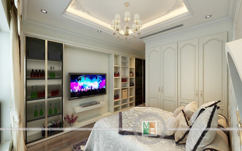 Thiết kế nội thất phòng ngủ căn hộ Vinhomes Central Park Tân Cảng